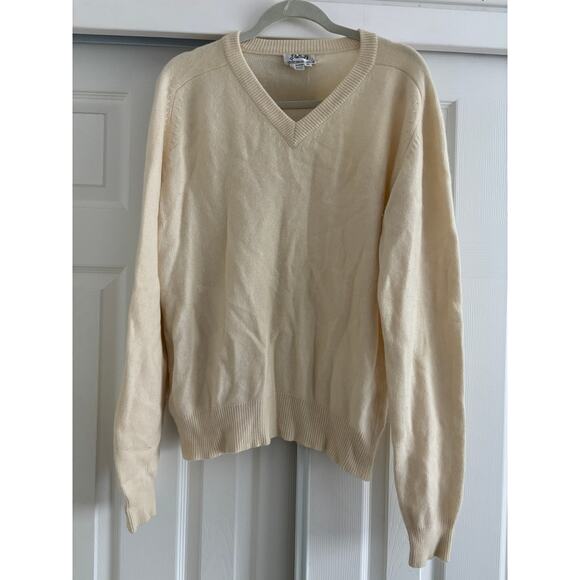 Vintage Bullock's Pure Cashmere Mens Sweater Pullover V-Neck - Picture 2 of 4